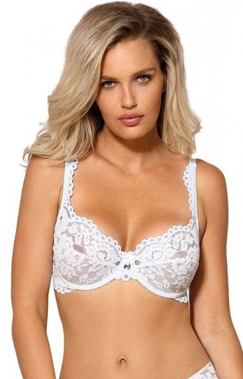 Newia koronkowy biustonosz miękki biały