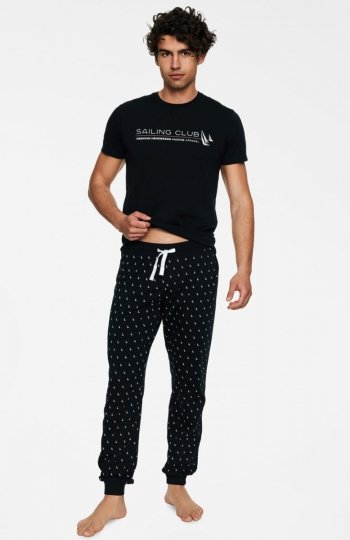 Henderson Pirate 39740-99X czarno-biała piżama męska 