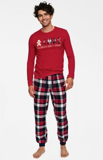 Henderson Hygge 40124-33X czerwona piżama męska 