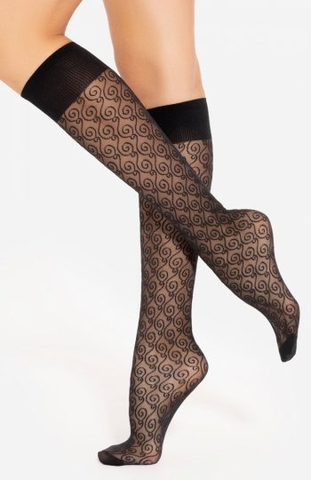 Gatta TRENDY LINE 30 czarne podkolanówki damskie 