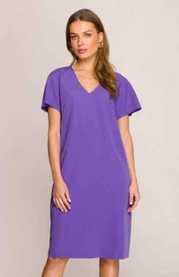 Stylove S392 sukienka o luźnym fasonie fioletowa 