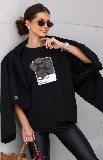 Oversizowy t-shirt Oreo czarny