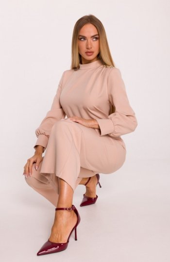 Moe kombinezon ze stójką beżowy M879 