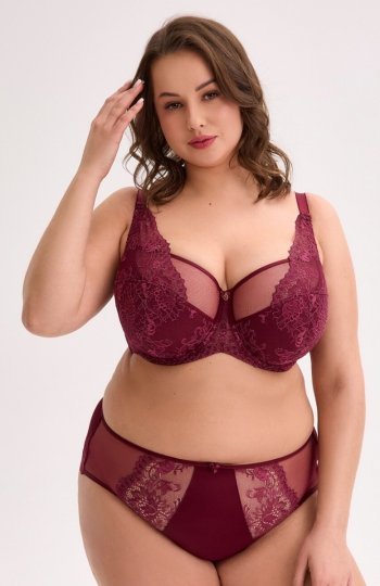 Gaia BSM 1313 Jovana Maxi bordowy biustonosz semi soft  