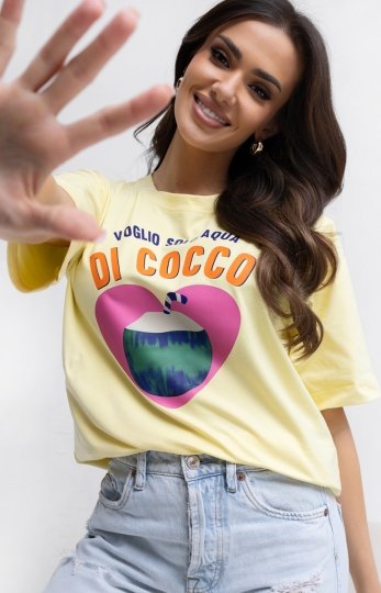 T-shirt damski z krótkim rękawem Cocco