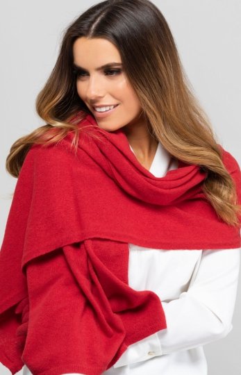 Kamea 01 szalik wełniany czerwony