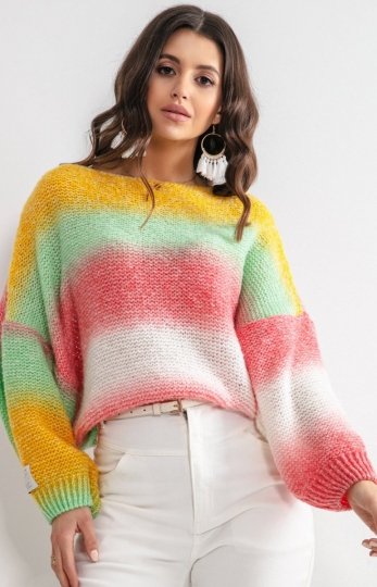 Pastelowy oversizowy sweter thaiti F1162