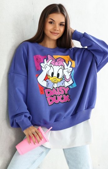 Oversizowa bluza Daisy Duck fioletowa