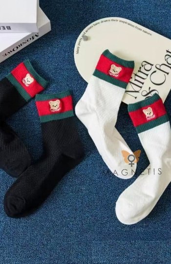 Magnetis YN5045 Miś skarpety damskie 