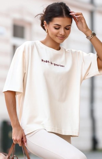 Oversizowy t-shirt Prêt-à-porter damski
