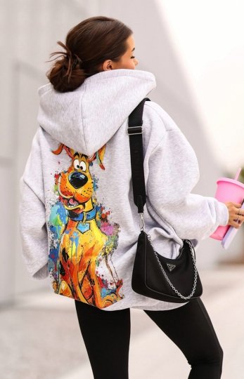 Oversizowa bluza damska z kapturem Scooby-Doo