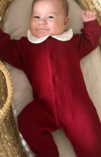 Sweterkowy pajacyk z kołnierzykiem