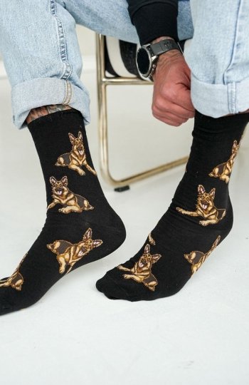 Milena 0125-131 Owczarek Niemiecki skarpety męskie 