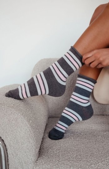 Milena wzór 0200/206 ciemny melanż skarpety damskie 