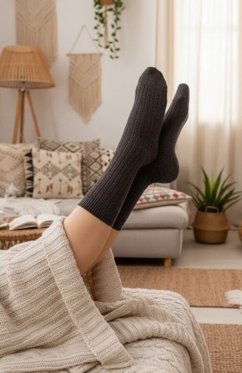 Noviti SW027 Prążek skarpety damskie 