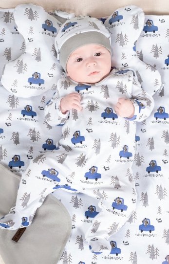 Śpioszki bawełniane las i piesek 