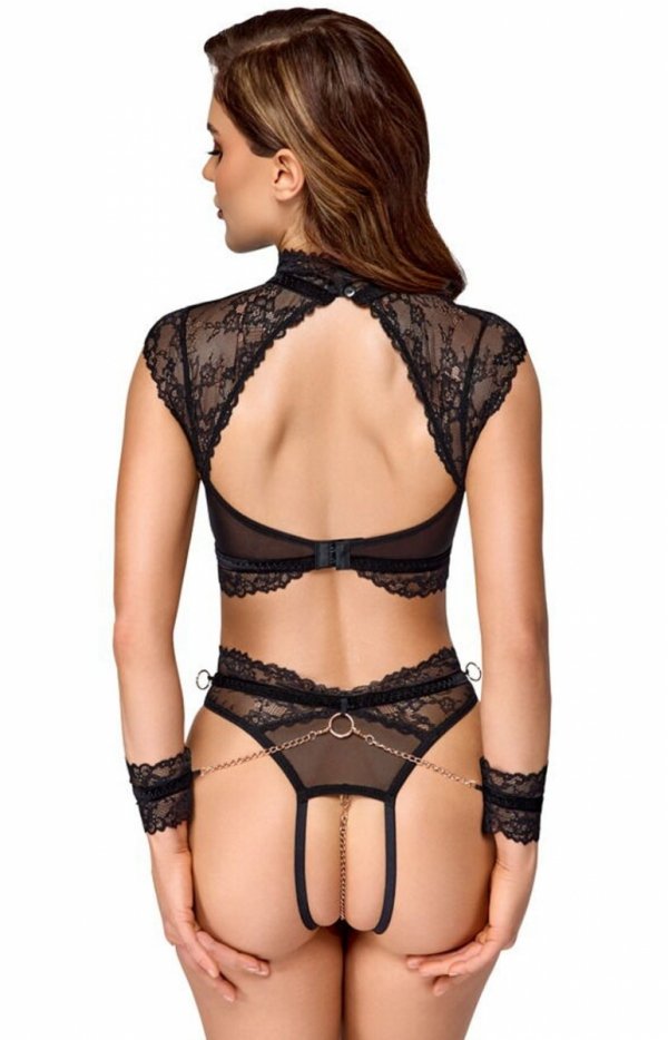 Cottelli Ingrid bondage komplet 3-częściowy tył