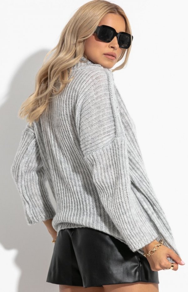 Sweter z golfem Fobya F1270 tył