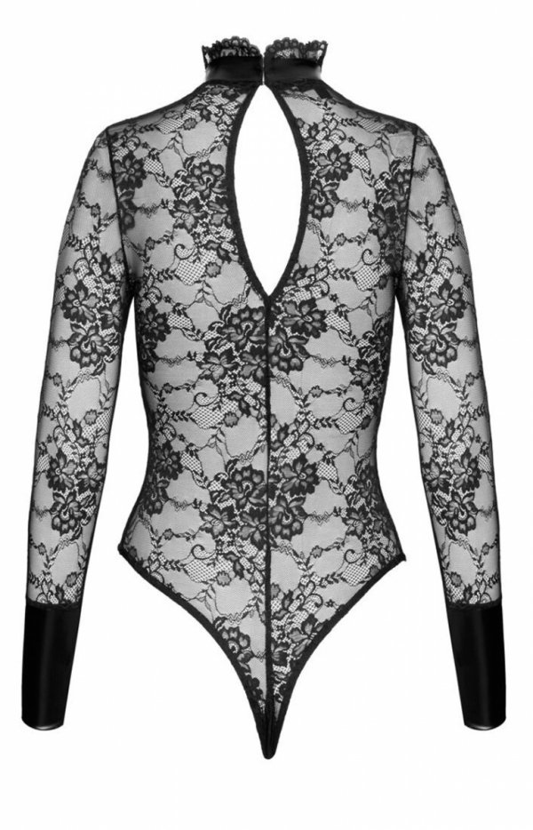 Koronkowe body damskie bez kroku tył