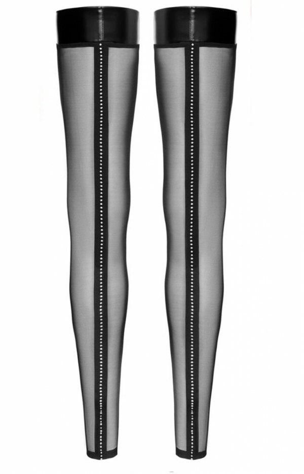 Pończochy samonośne bez części stopy tył-1