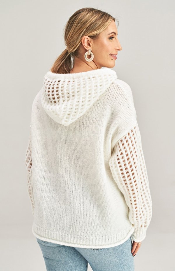 Figl M996 ecru sweter damski tył