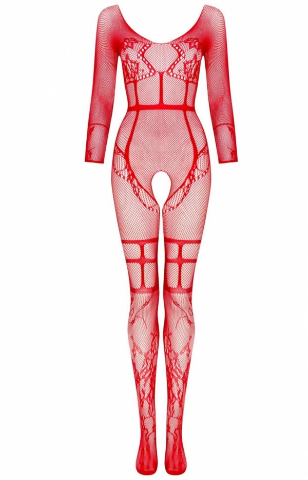 Beauty Night Lorna bodystocking czerwone-1