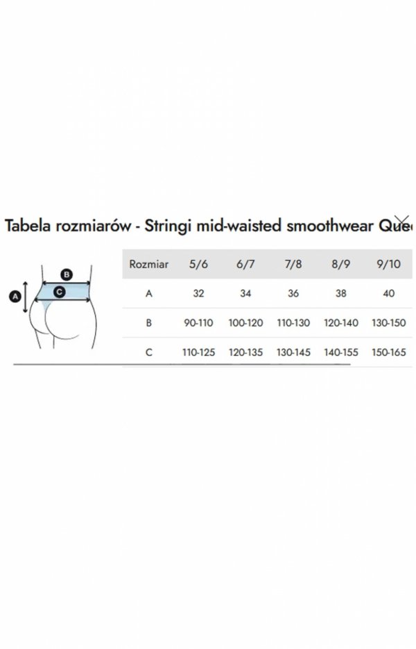 Mona wygładzające stringi damskie Queen Size Smoothwear