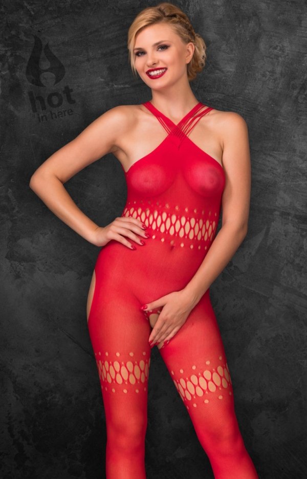 Czerwone bodystocking Demonic-1