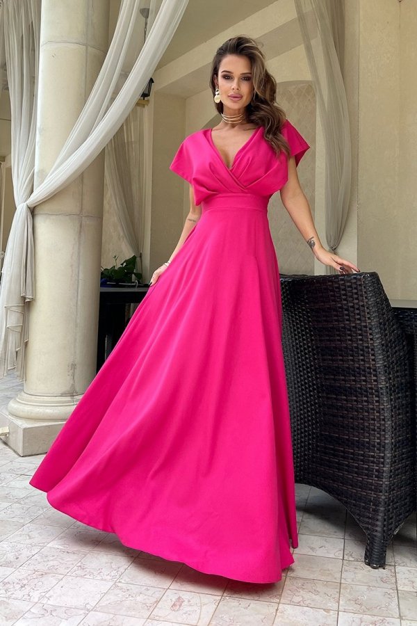 Bicotone 293-70 maxi sukienka z zakrytymi ramionami