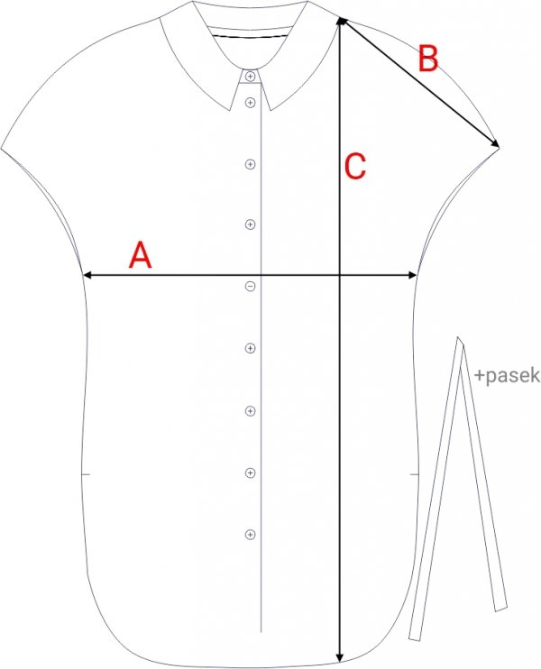 Stylove S402 bawełniana koszula oversize niebieska 