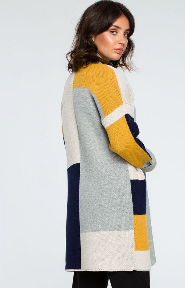 BE BK011/2 sweter kolorowy tył