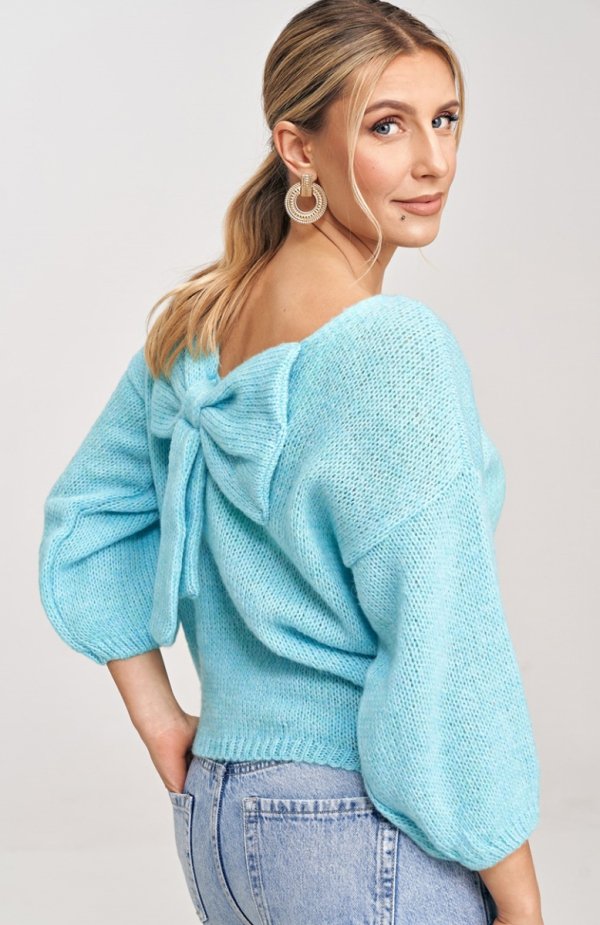 Figl M993 mięta sweter damski tył