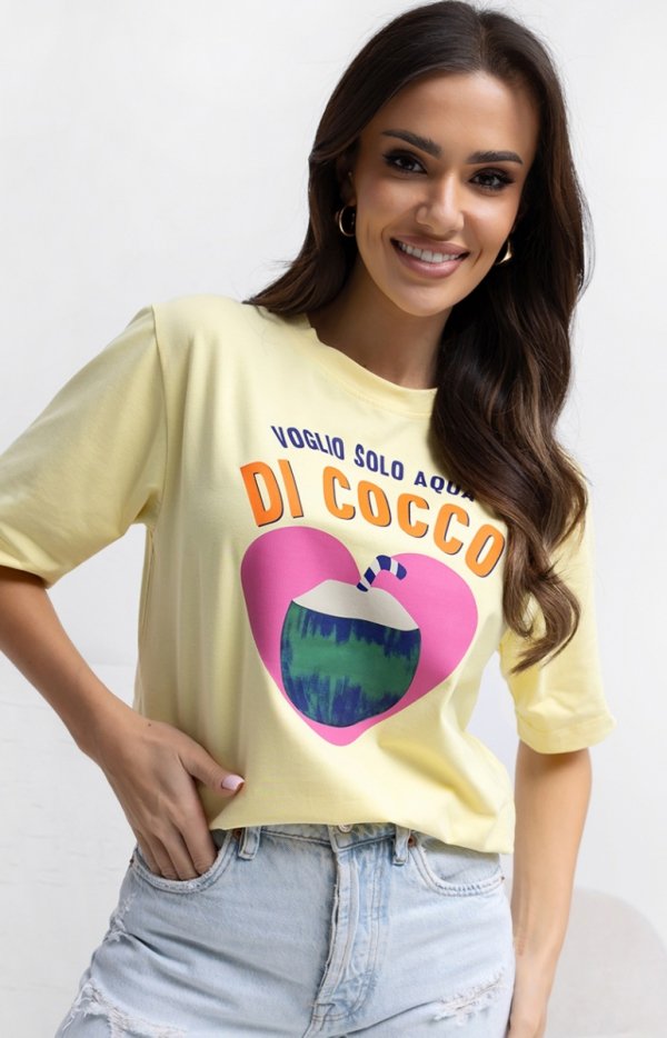 T-shirt damski z krótkim rękawem Cocco-1