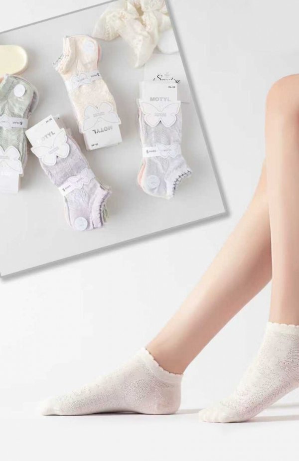 WiK Motyl 3504 wz.14 Ażur stopki damskie 