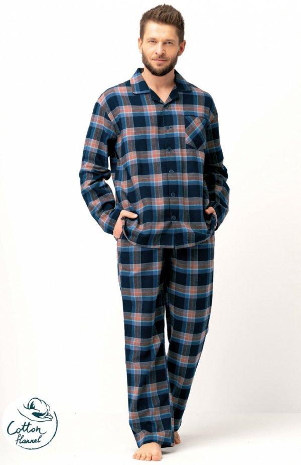 Key MNS 431 rozpinana piżama męska 