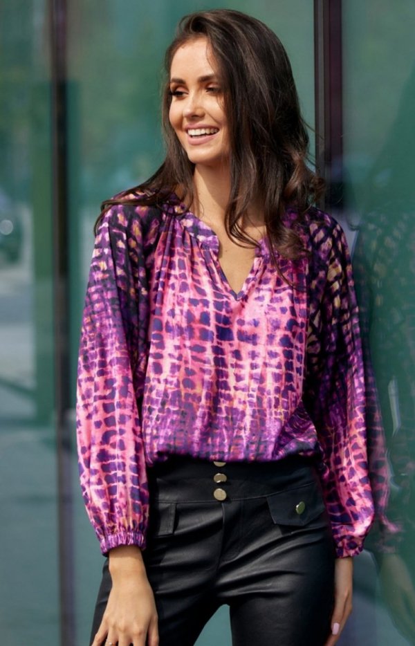 Elegancka bluzka damska w print 0148 Y03