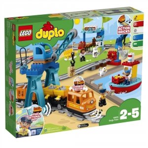 LEGO Duplo 10875 Pociąg Towarowy Kolejka Tory Zestaw Delux