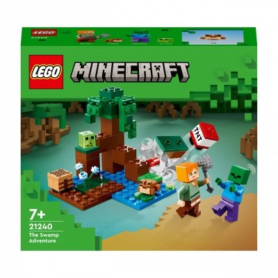 LEGO Minecraft 21240 Przygoda na Mokradłach Walka z Zombie i Szlamem 7+
