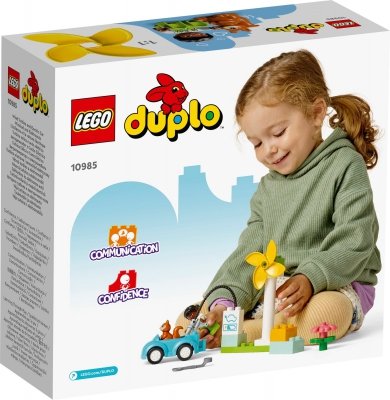 LEGO Duplo 10985 Turbina Wiatrowa Samochód Elektryczny Klucz Ładowarka 2+
