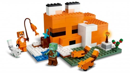 LEGO Minecraft 21178 Siedlisko Lisów Wędkowanie Utopiec Zombie 193 klocki