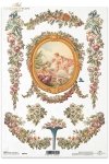 flowers, decoration, decorations, ornament, ornaments, retro, vintage, tapestry, stilvolle Blumenschmuck und Ornamente, kleine Blumen, ornamentos florales, cuadro en un marco oval 