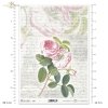 retro, vintage, list, ręczne pismo, róża, kwiat, płatki kwiatów, liście, wieża Eiffla, R644, letter, handwriting, rose, flower, flower petals, leaves, Eiffel Tower, Brief, Handschrift, Rose, Blume, Blütenblätter, Blätter, Eiffelturm, carta, escritura, ros