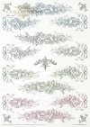 Zestaw kreatywny na papierze ryżowym - Shabby Chic - cztery kolory* Creative set on rice paper - Shabby Chic - four colors