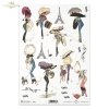 Eiffel Tower, fashion, Paris, old France, vintage, hat, joke, flowers, 