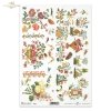 papier ryżowy decoupage - kwiaty, haft*rice paper decoupage - flowers, embroidery