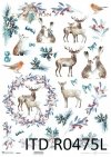 Papel de arroz - Navidad en azul 2*Reispapier - Weihnachten in blau 2*Рисовая бумага - Рождество в синем 2