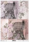 retro, kwiat, róża, róże, klatka dla ptaków, pastelowe tło, R764, retro, flower, rose, birdcage, pastel background, Retro, Blume, Rose, Vogelkäfig, Pastell Hintergrund, retro, flor, rosa,, jaula, fondo pastel 