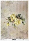 Papier Decoupage Blumen, gelbe Rose*flores de papel decoupage, rosa amarilla*бумага декупаж цветы, желтая роза