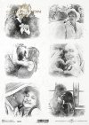 miłosne portrety, biało-czarny szkic*love portraits, black and white sketch*Liebe Porträts, schwarz-weiß Skizze*retratos de amor, boceto en blanco y negro