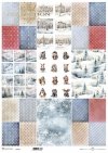 motywy tapetowe, wzorki, romby, paski, śnieżynki, choinki, widoczki, budynki, zwierzaki w zimowych strojach*wallpaper motifs, patterns, rhombuses, stripes, snowflakes, Christmas trees, views, buildings, animals in winter outfits*Tapetenmotive, Muster, Rau